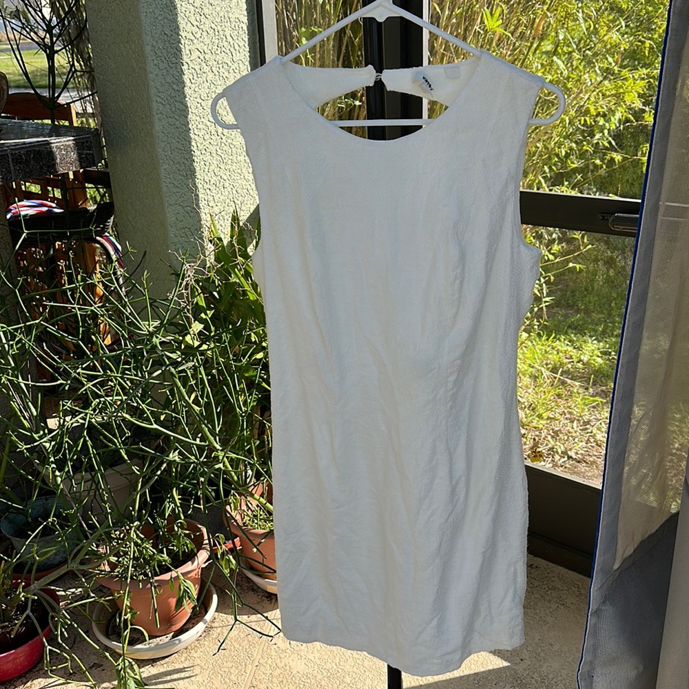 KOTON off white white sleeveless textured dress size 10